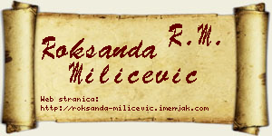 Roksanda Milićević vizit kartica